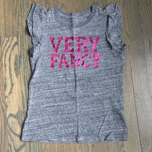 Peek Gray Tank Top with Pink 'Very Fancy' Print